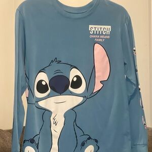 Disney Blue Long Sleeve Stitch Tee